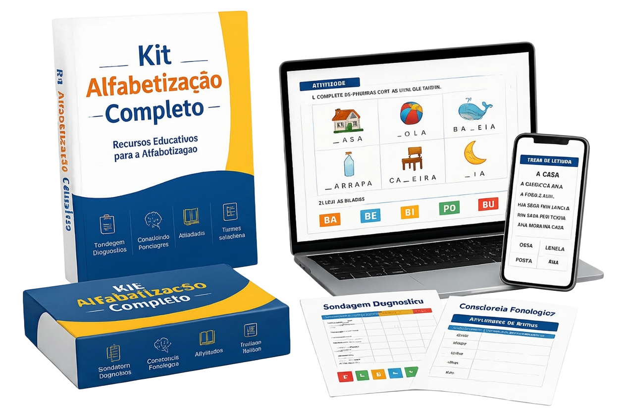 Kit Professora Alfabetizadora - mockup do material digital